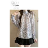 花柄ジャガード ブラウス透け感シアー 長袖  | WITCH | 詳細画像17 