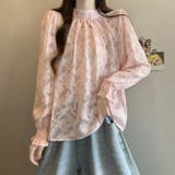 花柄ジャガード ブラウス透け感シアー 長袖  | WITCH | 詳細画像2 