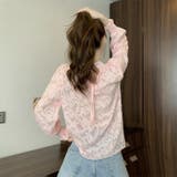 花柄ジャガード ブラウス透け感シアー 長袖  | WITCH | 詳細画像3 