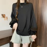 ブラック | キャンディスリーブカットジョーゼットブラウス | WITCH