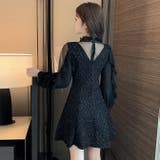 シアードット柄切替ドレスワンピース | WITCH | 詳細画像3 