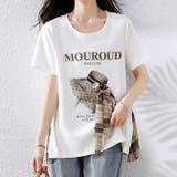 ホワイト | サイトフリルビジューTシャツ | WITCH