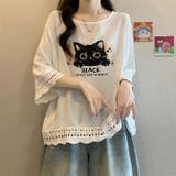 ゆったり体型カバーネコTシャツ | WITCH | 詳細画像8 