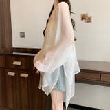 シアー素材長袖レイヤードシャツ | WITCH | 詳細画像11 