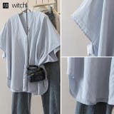 ターンバック袖ルーズフィットスキッパーブラウス | WITCH | 詳細画像1 