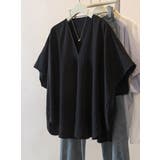 ターンバック袖ルーズフィットスキッパーブラウス | WITCH | 詳細画像12 