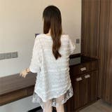 ボーダー状にフリルVネックレースプルオーバー | WITCH | 詳細画像3