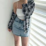 シフォンシアーチェック柄ビッグシャツ | WITCH | 詳細画像8 