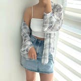 シフォンシアーチェック柄ビッグシャツ | WITCH | 詳細画像12 