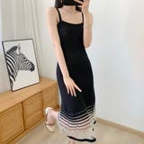 ブラック | 夏 新作 キャミワンピース リブニット ロング キャミソール ワンピ | WITCH