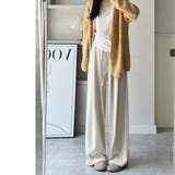 ベージュ | マタニティ パンツ ボトムス ロング お腹楽ちん ワイドパンツ 春 秋 新作 | WITCH