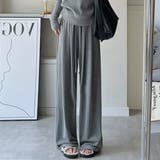グレー | マタニティ パンツ ボトムス ロング お腹楽ちん ワイドパンツ 春 秋 新作 | WITCH
