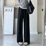 ブラック | マタニティ パンツ ボトムス ロング お腹楽ちん ワイドパンツ 春 秋 新作 | WITCH