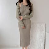 グリーン | ワンピース リブニット タイトワンピース | WITCH