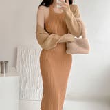 キャメル | ワンピース リブニット タイトワンピース | WITCH