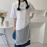 ホワイト | 透かしかぎ編み ノースリーブワンピース 新作 | WITCH