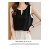 ノースリーブ シルク シフォン ブラウス  夏 新作 | WITCH | 詳細画像14 