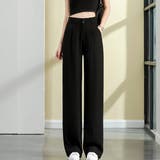 ブラック | セミワイドパンツ レディース ロングパンツ 春 夏 新作 | WITCH