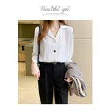 ブラウス スキッパー Vネック 長袖 春 夏 新作 | WITCH | 詳細画像14 