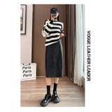 フェイクレザー スカート ロング丈 サイドスリット入り 新作 | WITCH | 詳細画像11