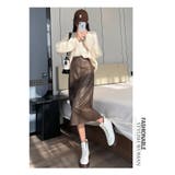 フェイクレザー スカート ロング丈 サイドスリット入り 新作 | WITCH | 詳細画像16