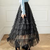 ブラック | ティアード スカート フリル 贅沢なボリューム感が可愛い 新作 | WITCH