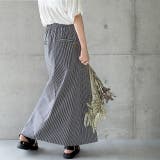 スカート レディース ロングスカート ストライプ 綿100％ マキシスカート | HUG.U | 詳細画像18 