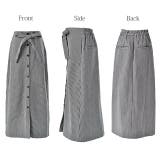 スカート レディース ロングスカート ストライプ 綿100％ マキシスカート | HUG.U | 詳細画像23 