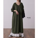 ワンピース ロングワンピース レディース ロング Vネック 大きいサイズ 長袖 | HUG.U | 詳細画像10 