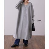 ワンピース ロングワンピース レディース ロング Vネック 大きいサイズ 長袖 | HUG.U | 詳細画像13 