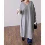 ワンピース ロングワンピース レディース ロング Vネック 大きいサイズ 長袖 | HUG.U | 詳細画像17 