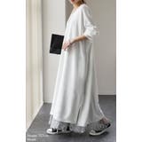 ワンピース ロングワンピース レディース ロング Vネック 大きいサイズ 長袖 | HUG.U | 詳細画像23 