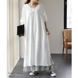 ワンピース ロングワンピース レディース ロング Vネック 大きいサイズ 長袖 | HUG.U | 詳細画像4 