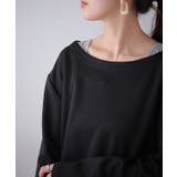 トップス レディース ボートネック ロングTシャツ ロング Tシャツ カットソ | HUG.U | 詳細画像16