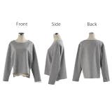 トップス レディース ボートネック ロングTシャツ ロング Tシャツ カットソ | HUG.U | 詳細画像21