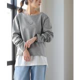 トップス レディース ボートネック ロングTシャツ ロング Tシャツ カットソ | HUG.U | 詳細画像3