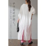 シャツワンピース シャツ バックスリット ロング ロングシャツ ワンピース チ | HUG.U | 詳細画像2 