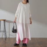 ホワイト | シャツワンピース シャツ バックスリット ロング ロングシャツ ワンピース チ | HUG.U