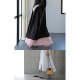 スカート ロング プリーツ シフォン レース ペチコート インナー レイヤー | HUG.U | 詳細画像28