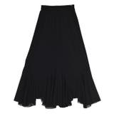 シフォンブラック | スカート ロング プリーツ シフォン レース ペチコート インナー レイヤー | HUG.U