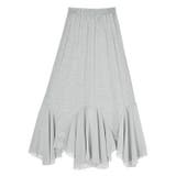 シフォングレー | スカート ロング プリーツ シフォン レース ペチコート インナー レイヤー | HUG.U