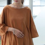 ベイクドキャロット | Tシャツ レディース 半袖 無地 綿 カットソー ビッグシルエット Uネック | HUG.U