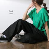 デニム レディース パンツ ワイドパンツ ストレート ジーンズ デニムワイドパ | HUG.U | 詳細画像11 