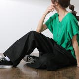 ブラック | デニム レディース パンツ ワイドパンツ ストレート ジーンズ デニムワイドパ | HUG.U