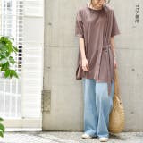 Tシャツ トップス レディース カットソー チュニック 半袖 アシメ アシンメ | HUG.U | 詳細画像22