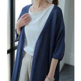 カーディガン 薄手 レディース 半袖 冷感 UV ロング トップス 羽織 サマ | HUG.U | 詳細画像3