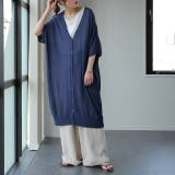 ナイトブルー | カーディガン 薄手 レディース 半袖 冷感 UV ロング トップス 羽織 サマ | HUG.U
