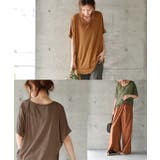 トップス レディース Tシャツ カットソー 半袖 Vネック 無地 シンプル ド | HUG.U | 詳細画像23 