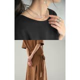ワンピース レディース ロングワンピース ロング 半袖 丸首 ウエストリボン | HUG.U | 詳細画像16