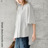 Tシャツ レディース 半袖 綿 トップス カットソー ビッグシルエット Uネッ | HUG.U | 詳細画像21